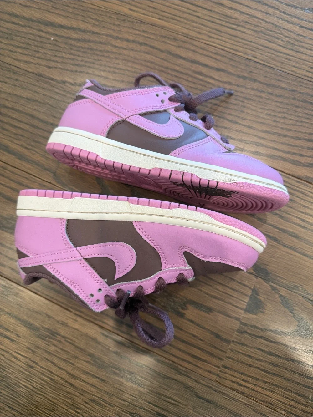 Nike Dunks Kids Two-Tone Pink/purple and Brown Low-Top Sneakers